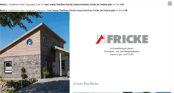 Desktop Screenshot of holzbau-fricke.de